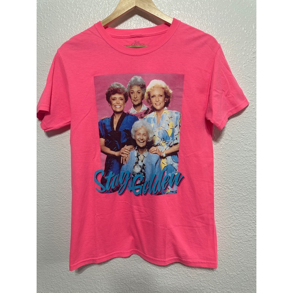 The Golden Girls Stay Golden T-Shirt Hot Pink Graphic TV Show Women's S